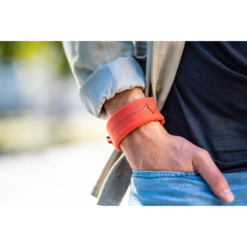 bracelet lesté poignet orange, poids pour poignet de 250g, poids pour se renforcer musculairement