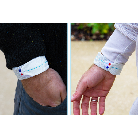 Bracelet de poids pour les poignets blanc, bracelet anti tremblement, renforcement musculaire, accessoire de musculation